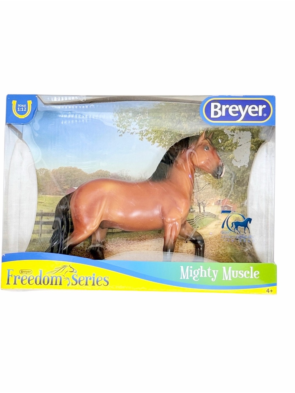 Breyer Mighty Muscle Bay Brown Horse Figure with Black Mane and Tail